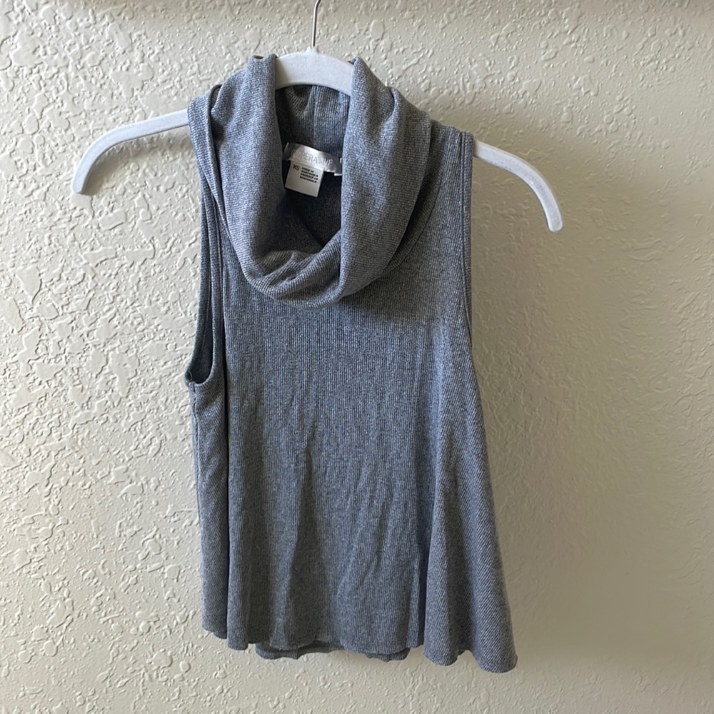 Cooperative Grey Cowl Neck Tank Top